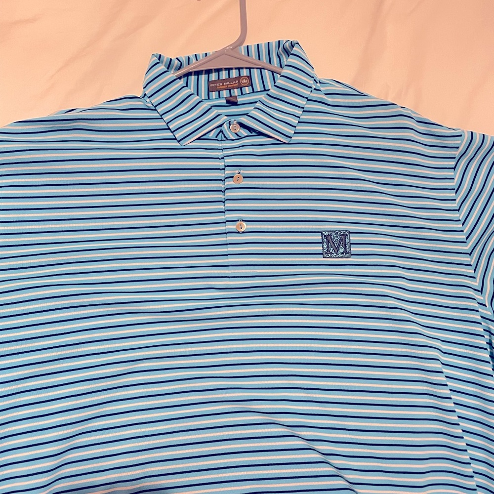 Peter Millar Golf Shirt with Country Club Logo Like New
